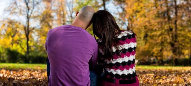 A couple in a park